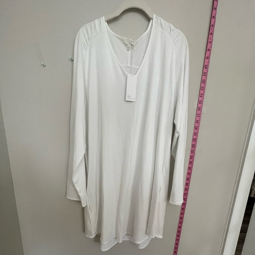 Skin White V-Neck Tunic